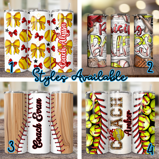 20oz Custom Coach Tumblers – Personalized Sports Tumblers & End of Season Coach Gifts