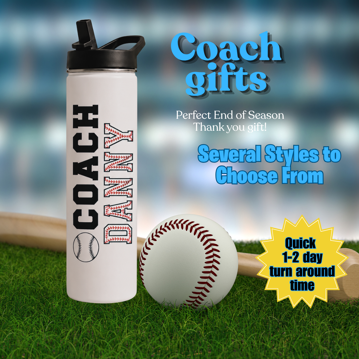 20oz Custom Coach Tumblers – Personalized Sports Tumblers & End of Season Coach Gifts