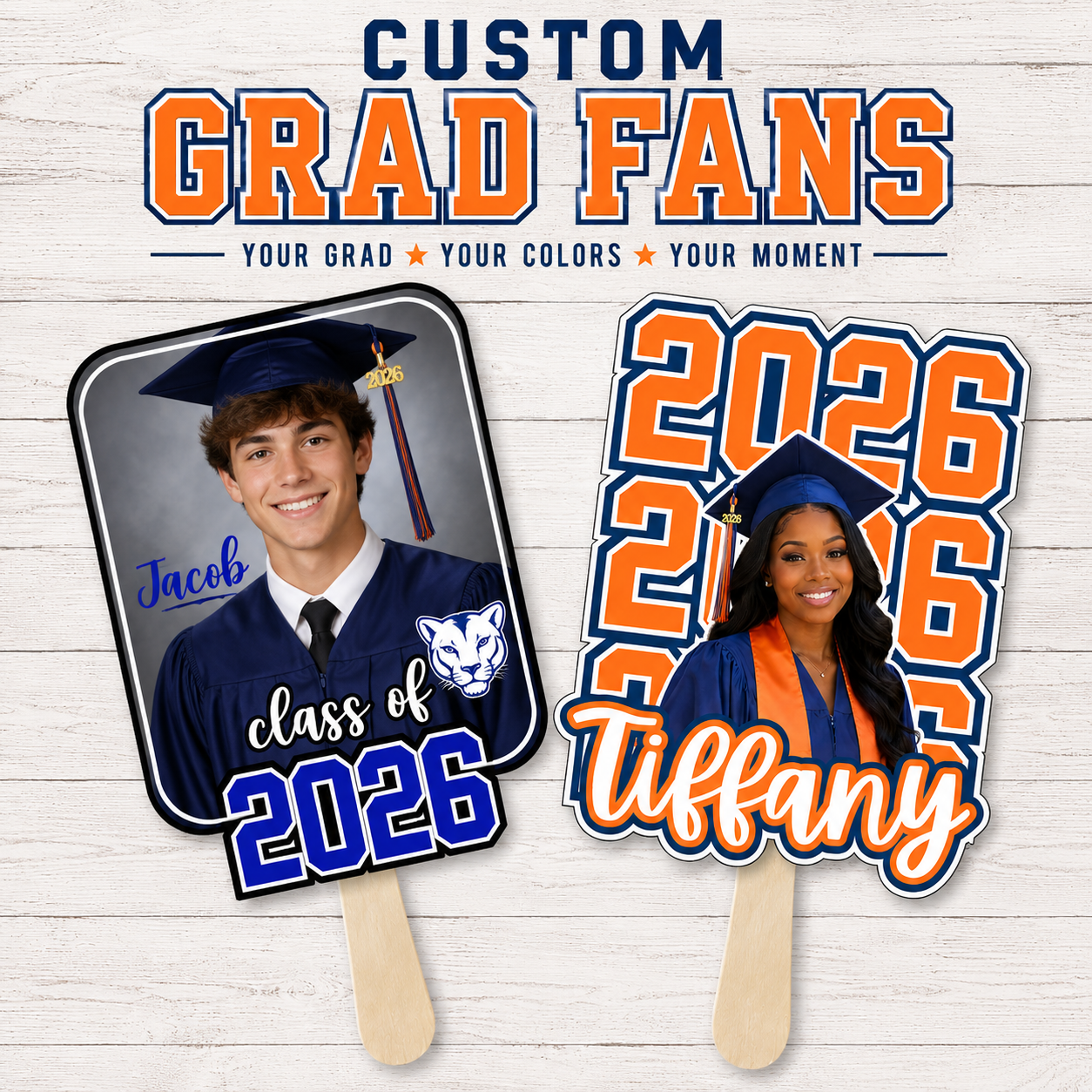 Personalized Grad Fans | Custom Graduation Party Accessories