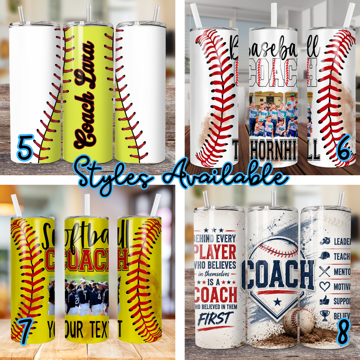 20oz Custom Coach Tumblers – Personalized Sports Tumblers & End of Season Coach Gifts