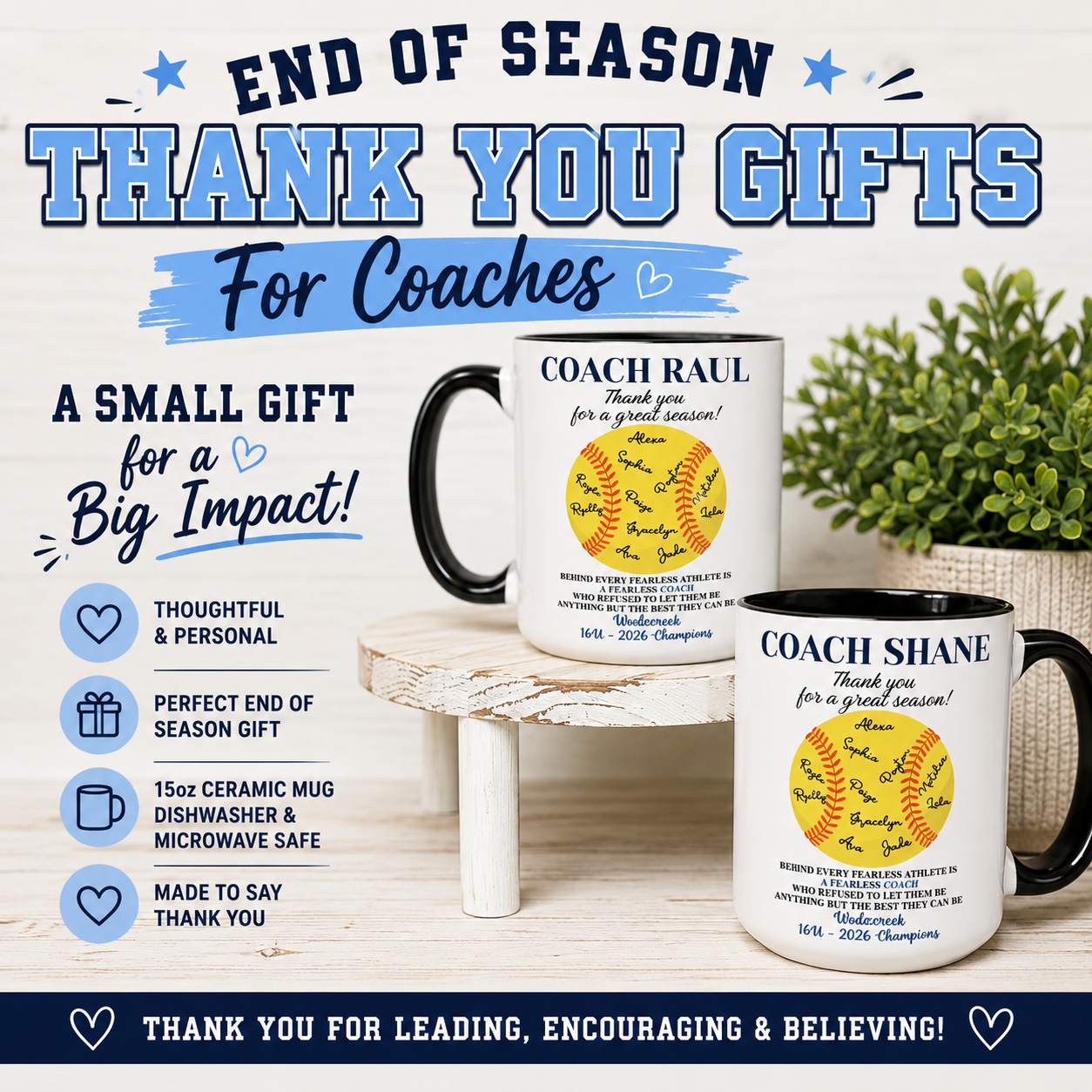 ⚾️ END OF SEASON COACH MUGS 15oz ⚾️