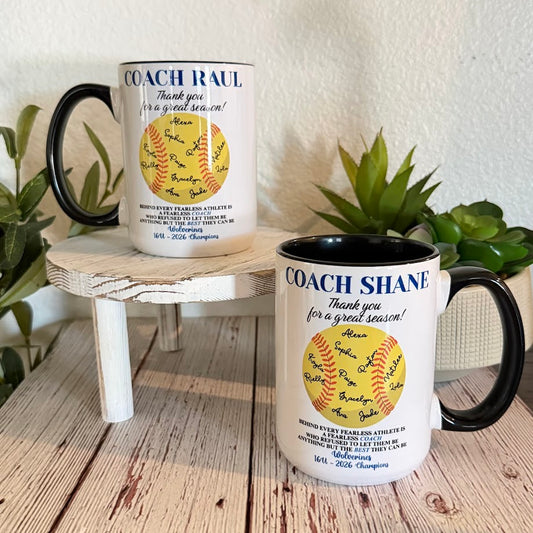⚾️ END OF SEASON COACH MUGS 15oz ⚾️